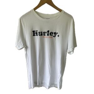 NWOT Hurley Men's 100% Cotton Gray Camouflage Words Short Sleeve T-Shirt L